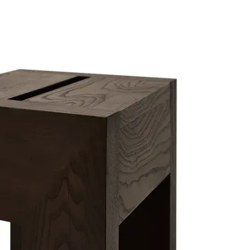 Monolith tavolino lato - Frassino marrone scuro, 29x29x36 cm - Form & Refine
