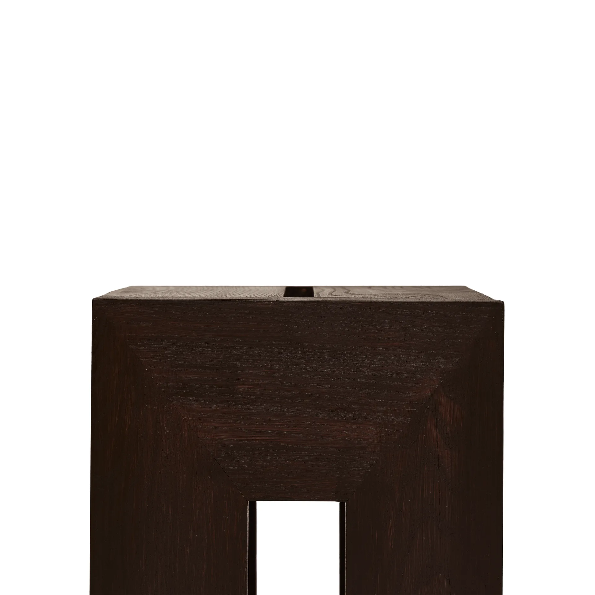 Monolith tavolino lato, Frassino marrone scuro, 29x29x36 cm Form & Refine
