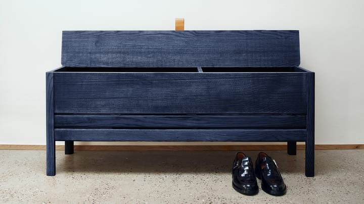 Panca contenitore A Line da 111 cm, Blu Indaco Edizione Speciale Form & Refine