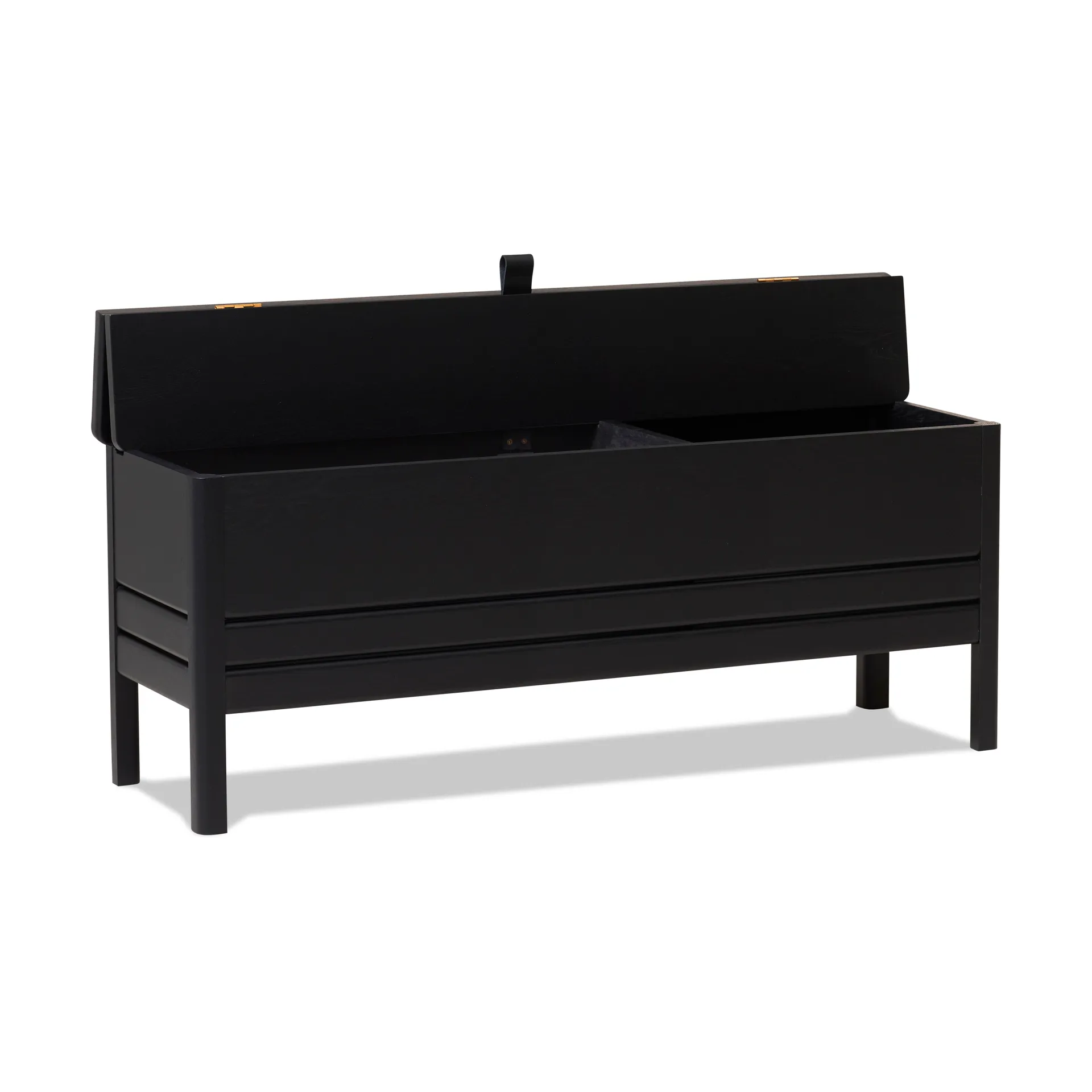 Panca contenitore A Line da 111 cm, Nero Form & Refine