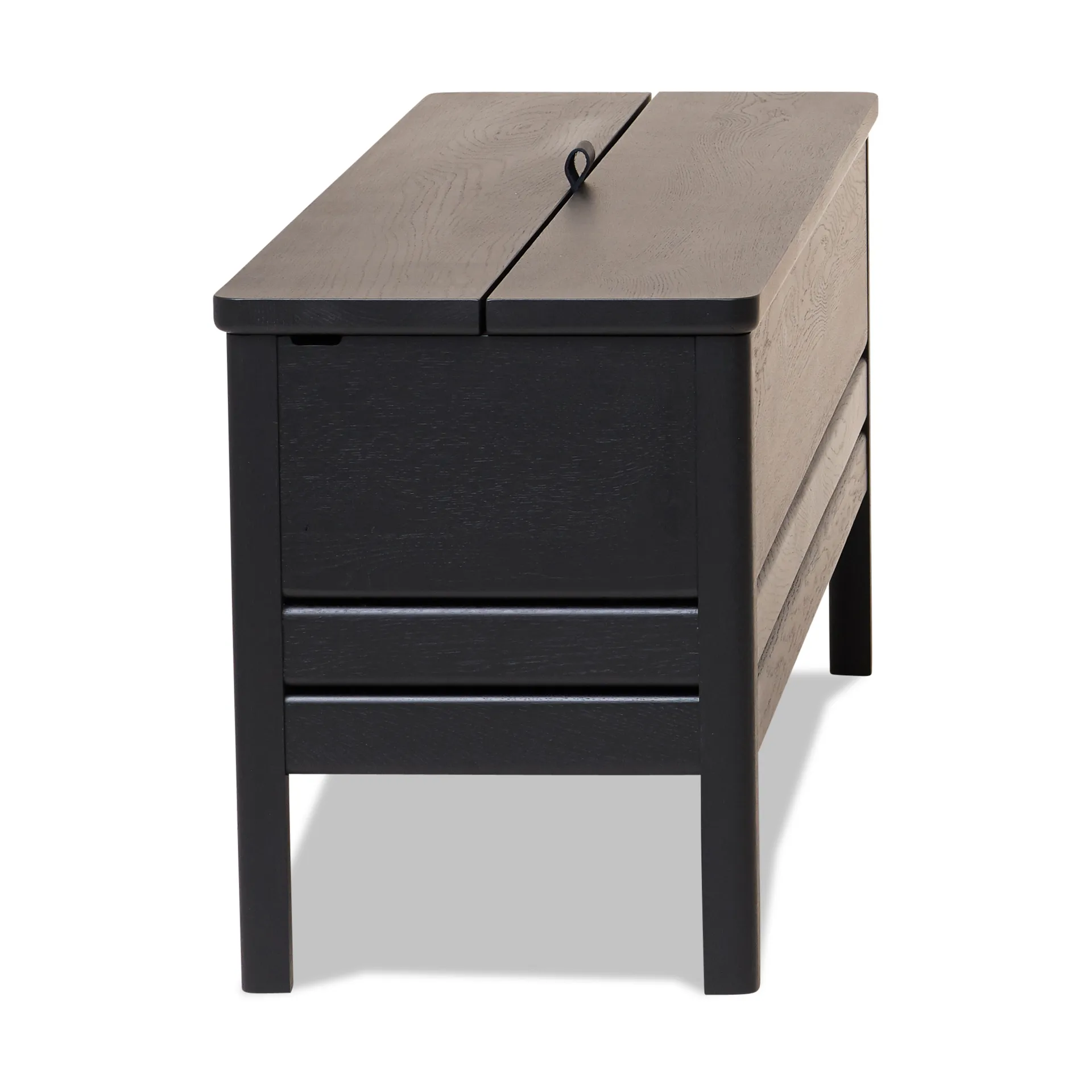 Panca contenitore A Line da 111 cm, Nero Form & Refine