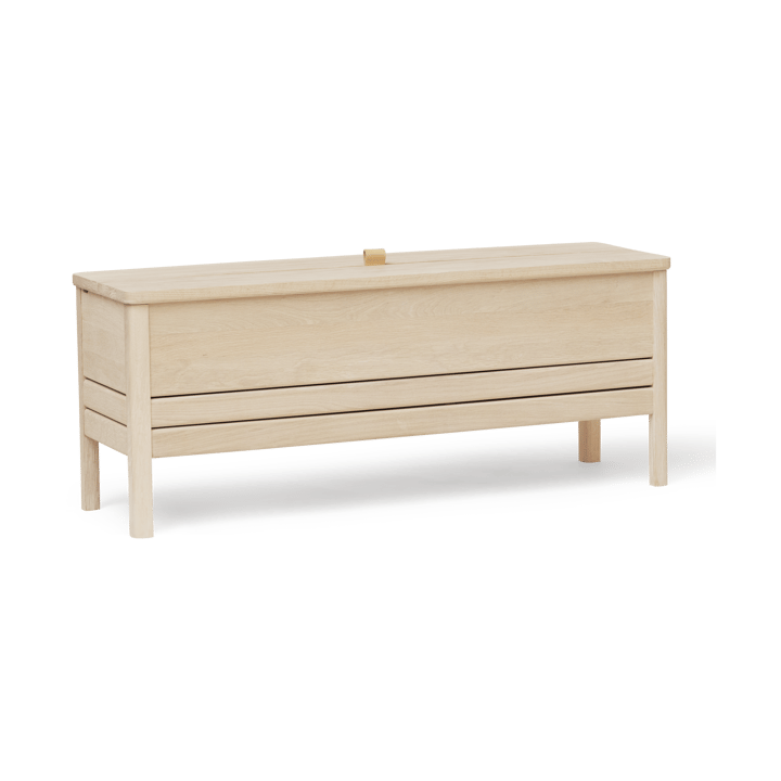 Panca contenitore A Line da 111 cm, Rovere bianco Form & Refine