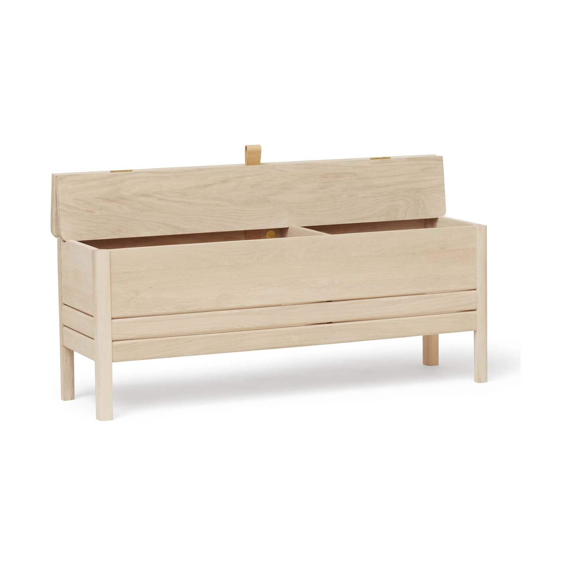 Panca contenitore A Line da 111 cm, Rovere bianco Form & Refine