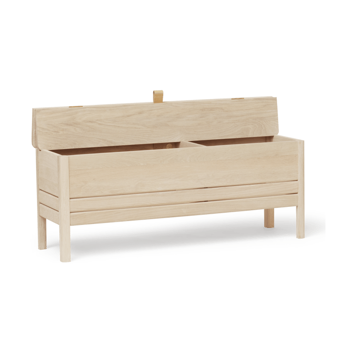 Panca contenitore A Line da 111 cm, Rovere bianco Form & Refine