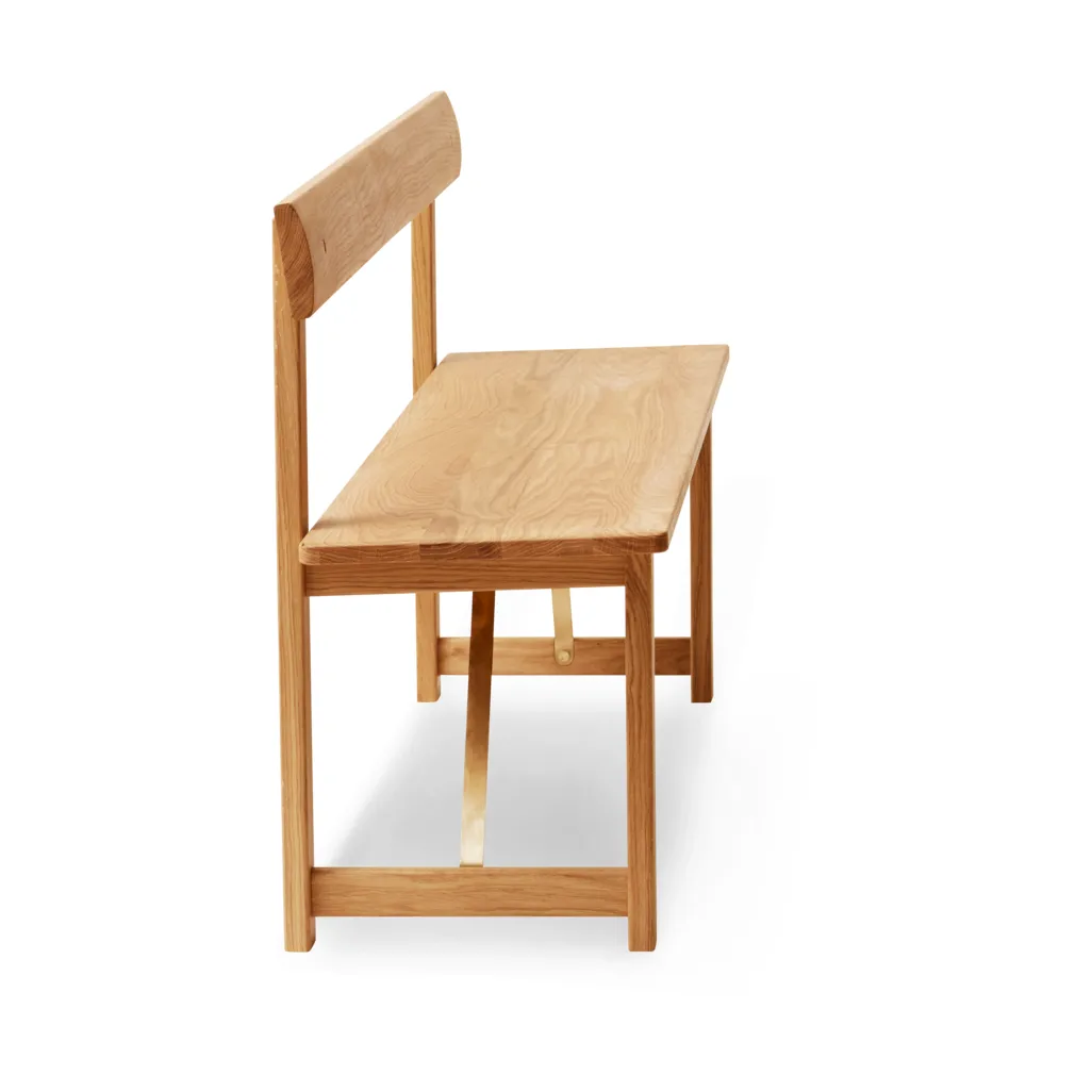 Panca Position 155 cm, Rovere-acciaio Form & Refine