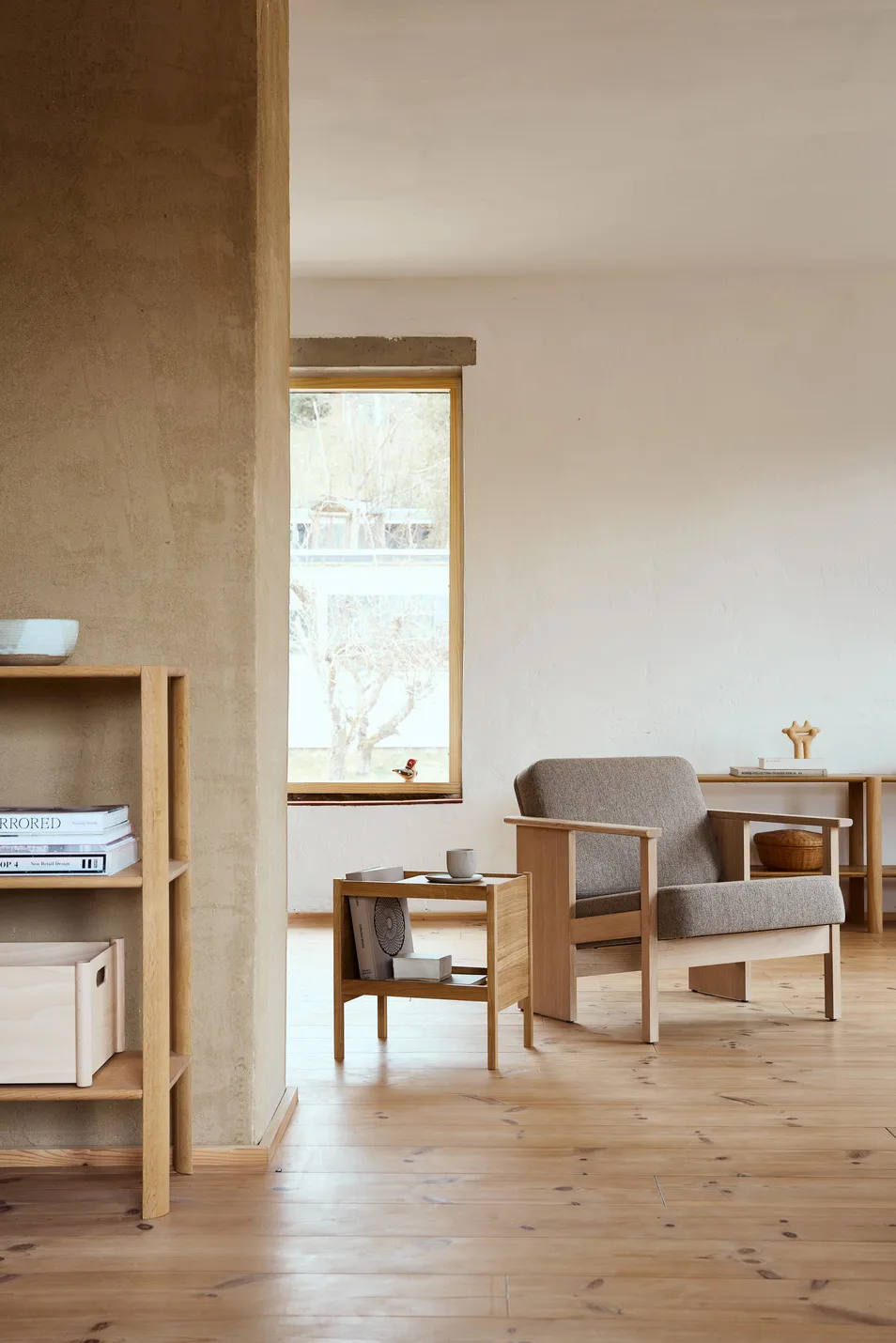 Poltrona Block, Rovere bianco-Hallingdal 65-0227 Form & Refine