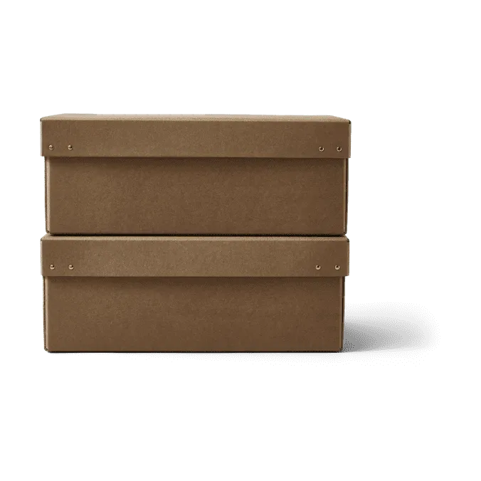 Scatola portaoggetti Ordinary, confezione da 2, Marrone Form & Refine