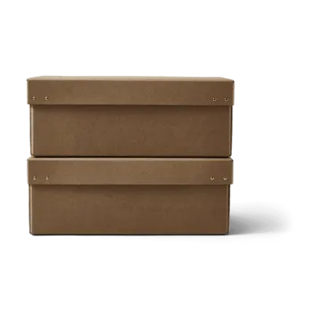 Scatola portaoggetti Ordinary, confezione da 2 - Marrone - Form & Refine