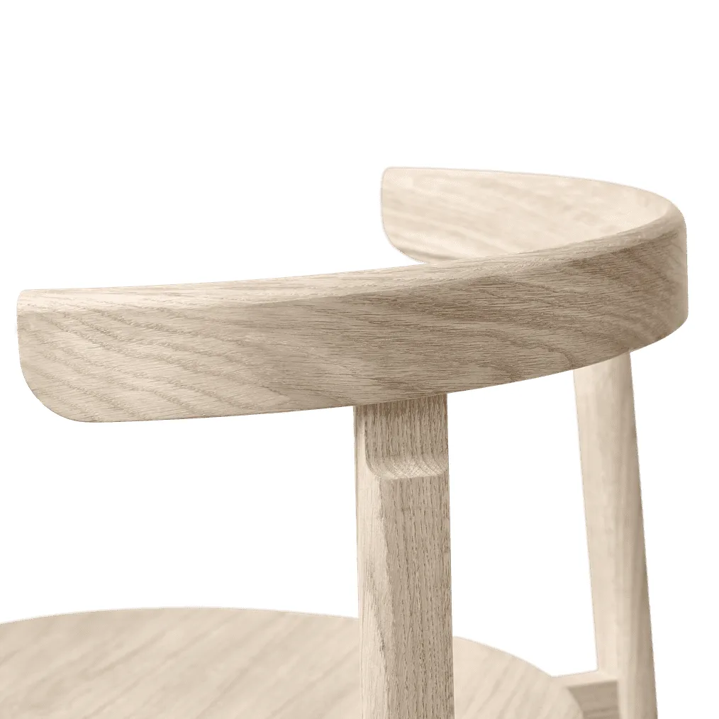 Sedia Lunar, Rovere bianco Form & Refine