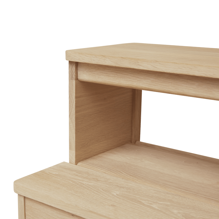Sgabello a gradini A Line, Rovere bianco Form & Refine