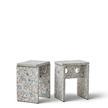 Sgabello Remake 35x45 cm - Grigio - Form & Refine