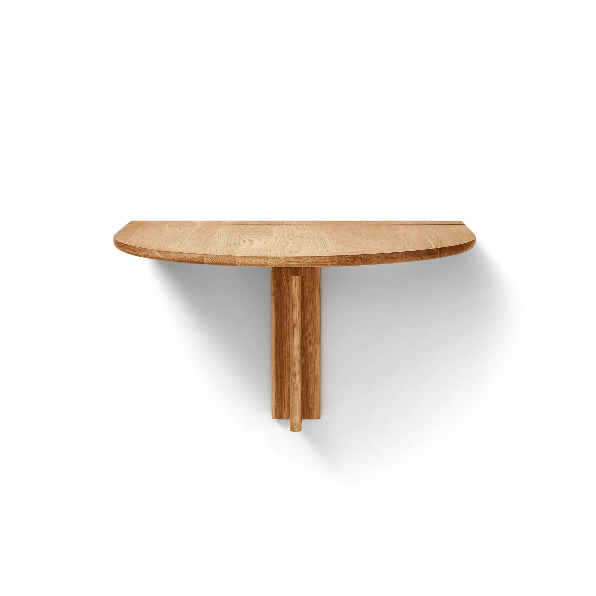 Tavolo da parete montato Trefoil, Rovere Form & Refine