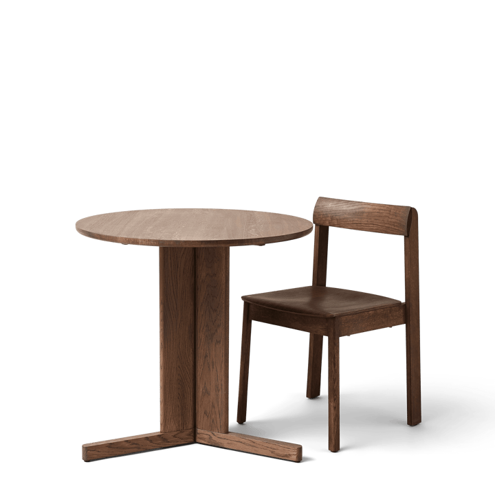 Tavolo Trefoil Ø75 cm, Rovere affumicato Form & Refine