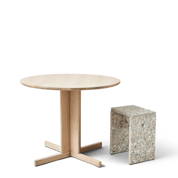 Tavolo Trefoil Ø90 cm - Rovere bianco - Form & Refine