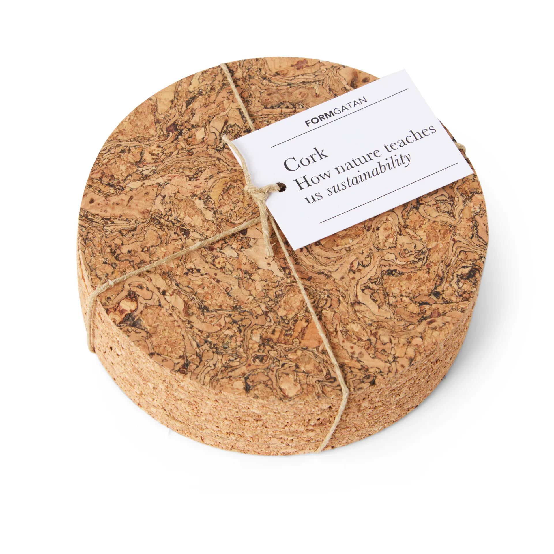 Sottobicchieri Cork confezione da 4 , Naturale Formgatan