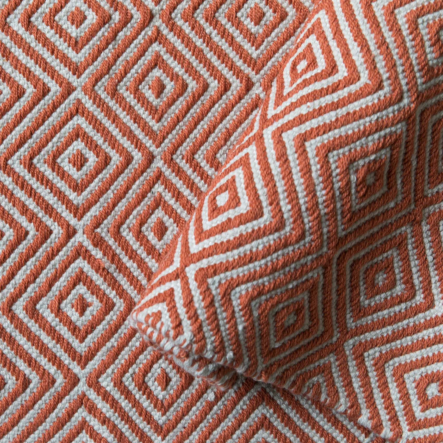 Tappeto Diamond 140x200 cm, Burnt orange Formgatan