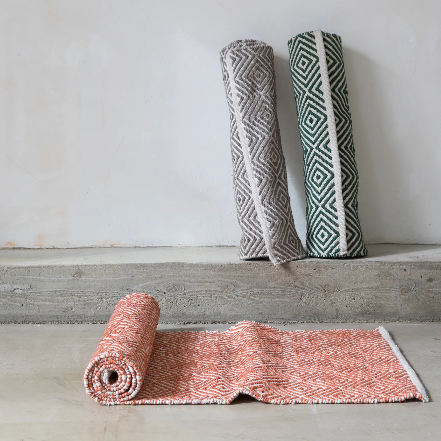 Tappeto Diamond 70x200 cm, Burnt orange Formgatan