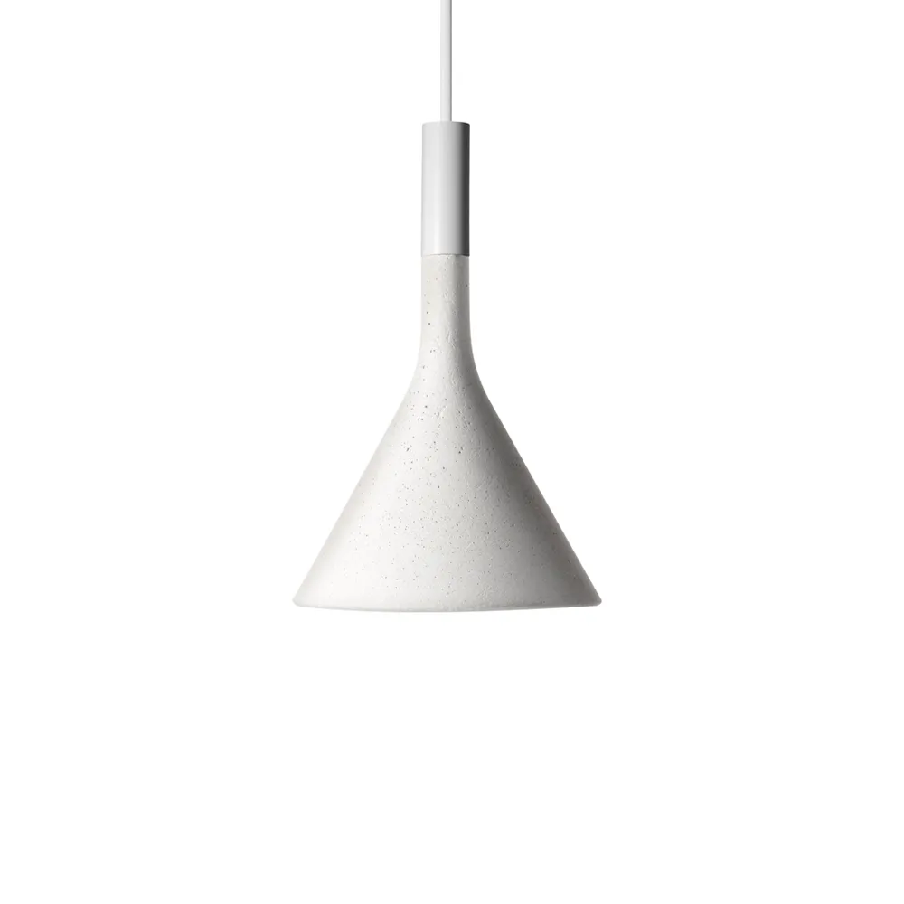 Lampada a sospensione Aplomb mini, bianco, bianco cemento Foscarini