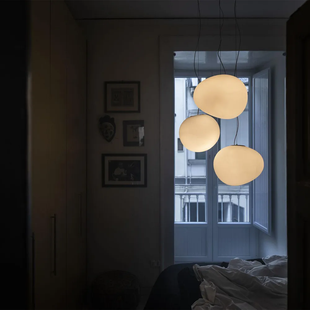 Lampada a sospensione Gregg grande, Bianco Foscarini