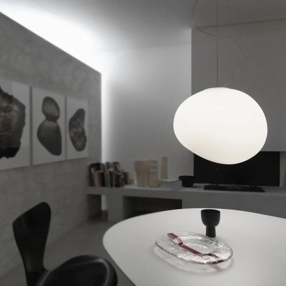 Lampada a sospensione Gregg grande, Bianco Foscarini