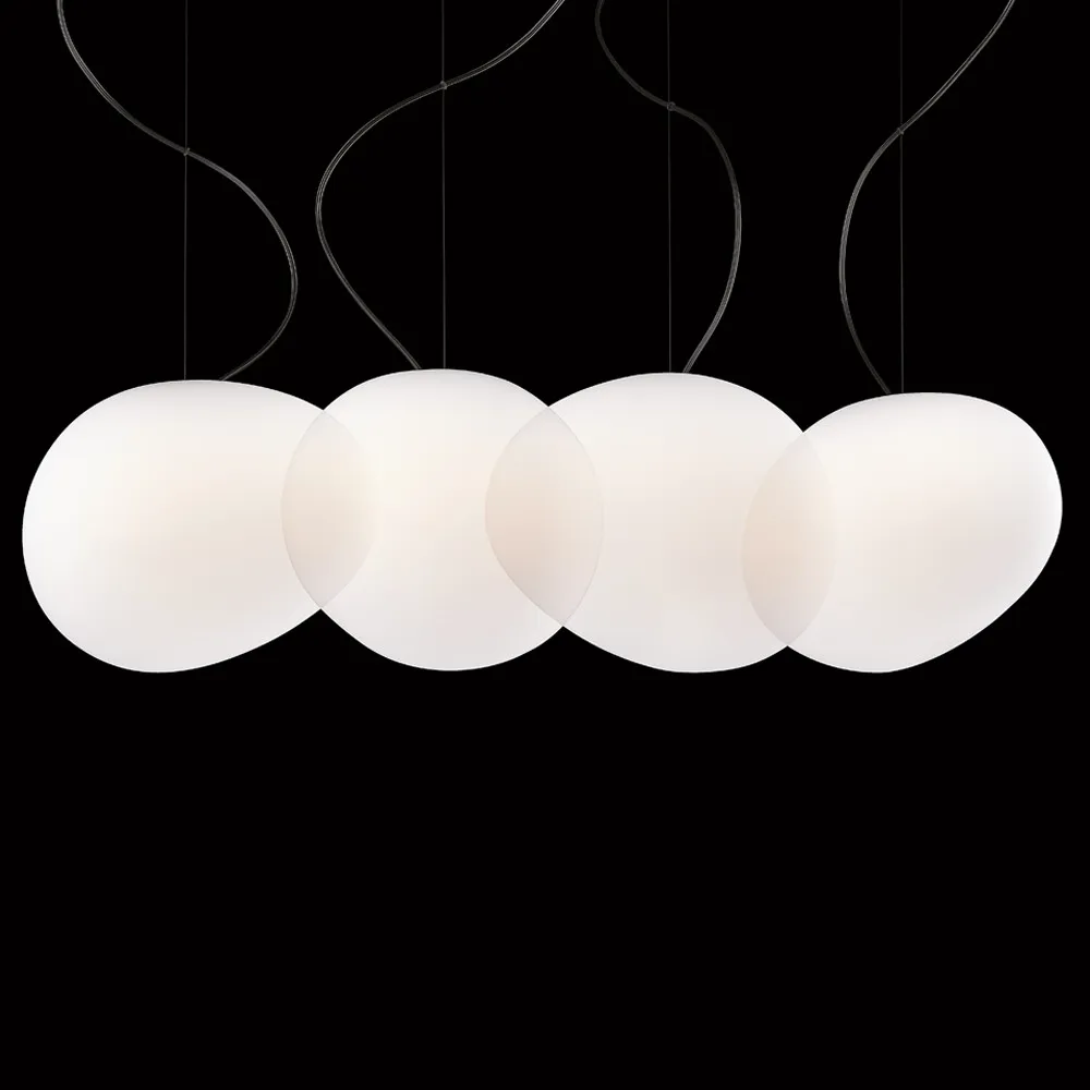 Lampada a sospensione Gregg media, Bianco Foscarini
