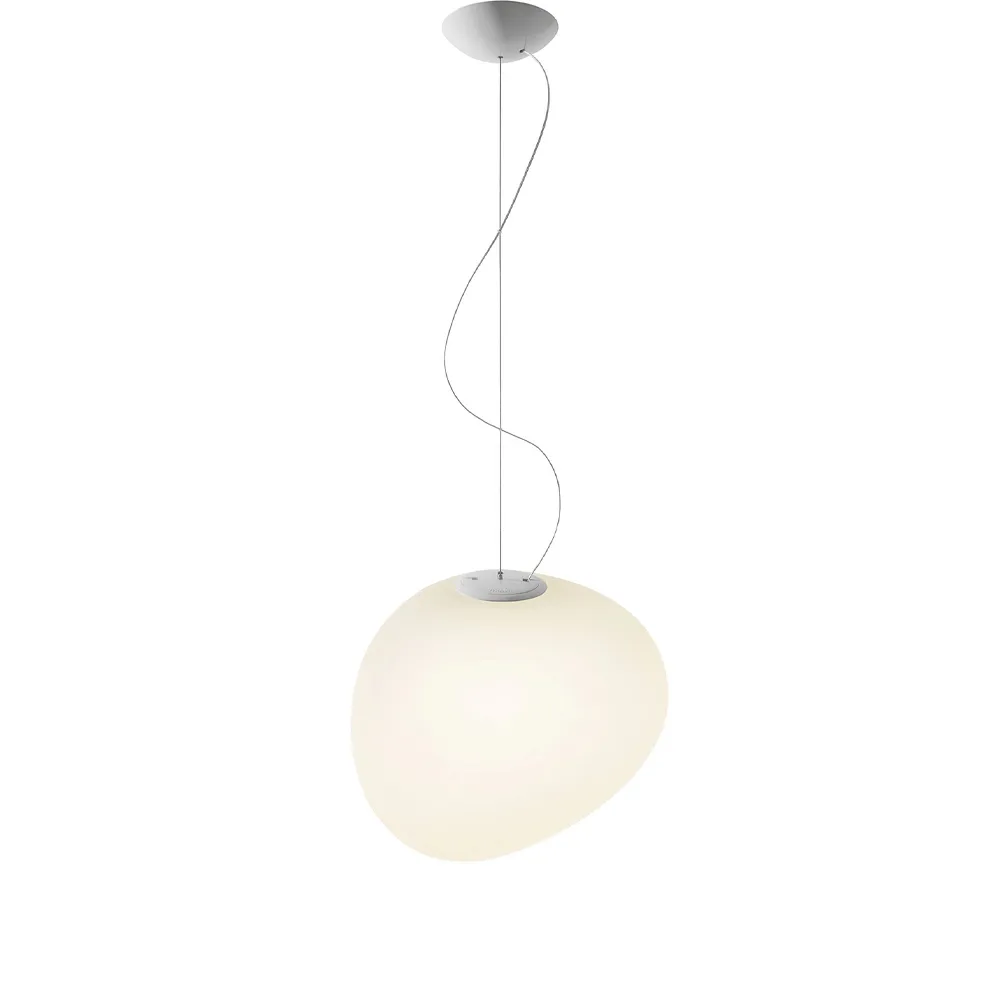 Lampada a sospensione Gregg media, Bianco Foscarini