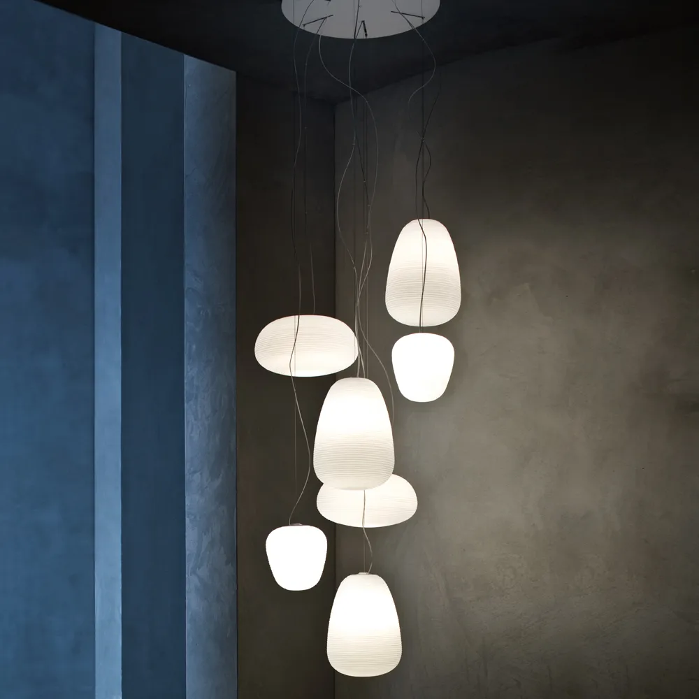 Lampada a sospensione Rituals 3, Bianco Foscarini