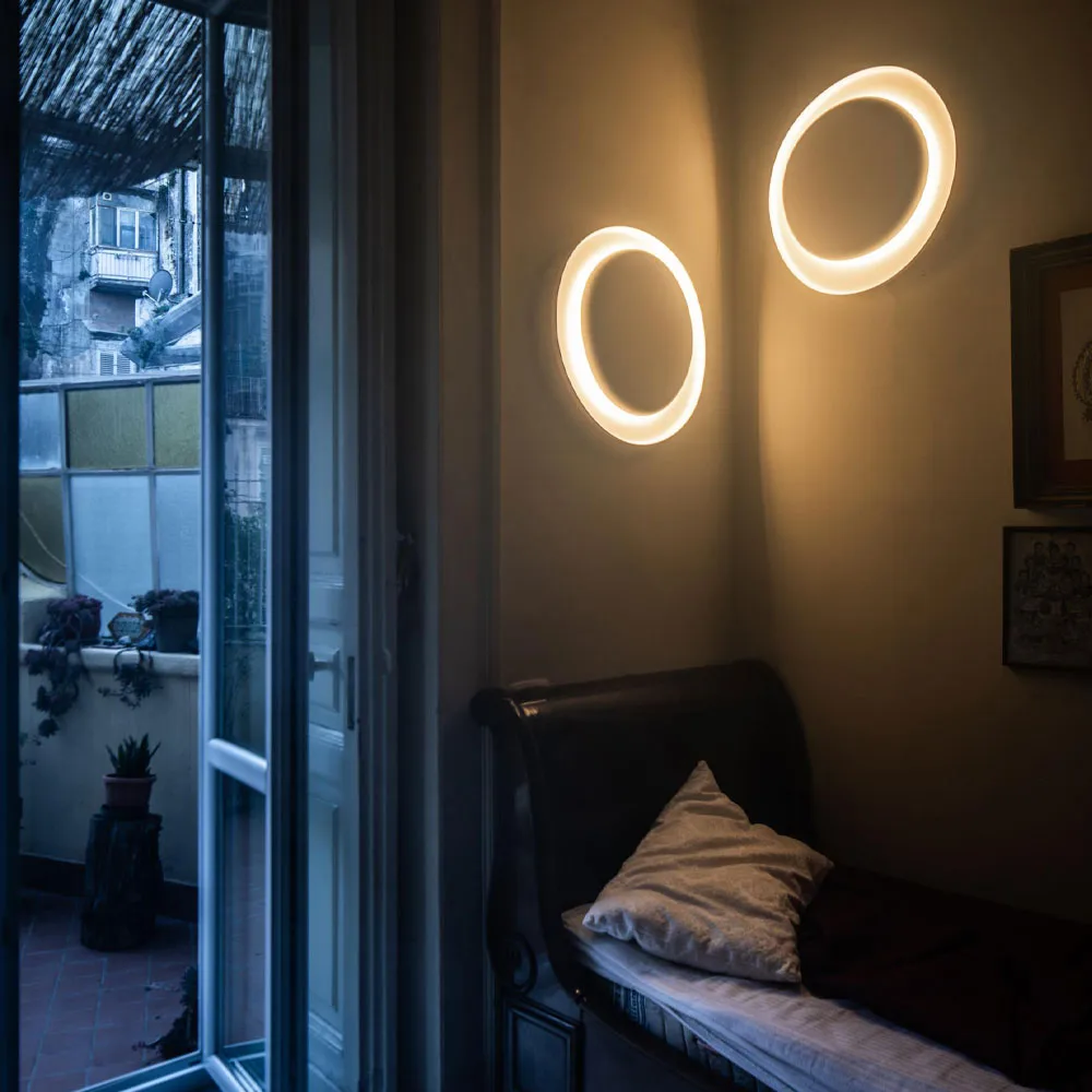 Lampada da parete Bahia Mini, bianco, LED Foscarini