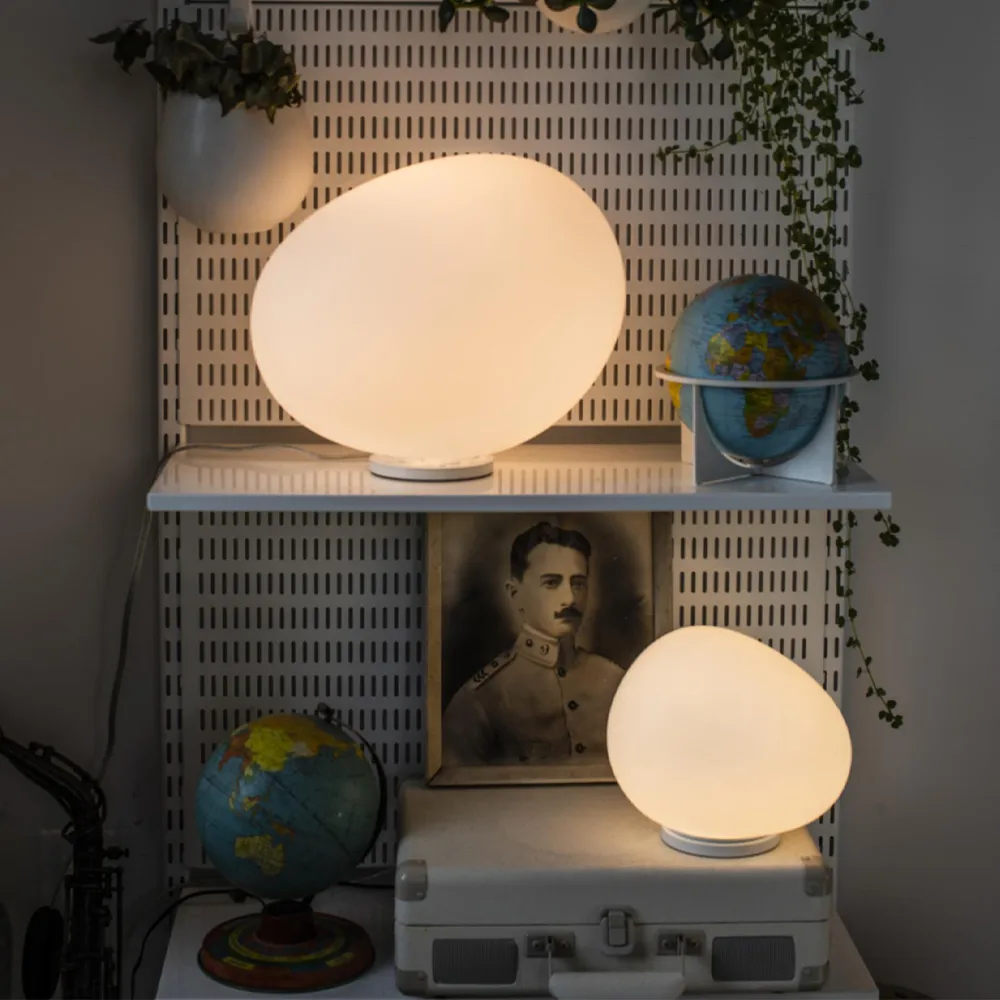 Lampada da tavolo Gregg grande, Bianco Foscarini