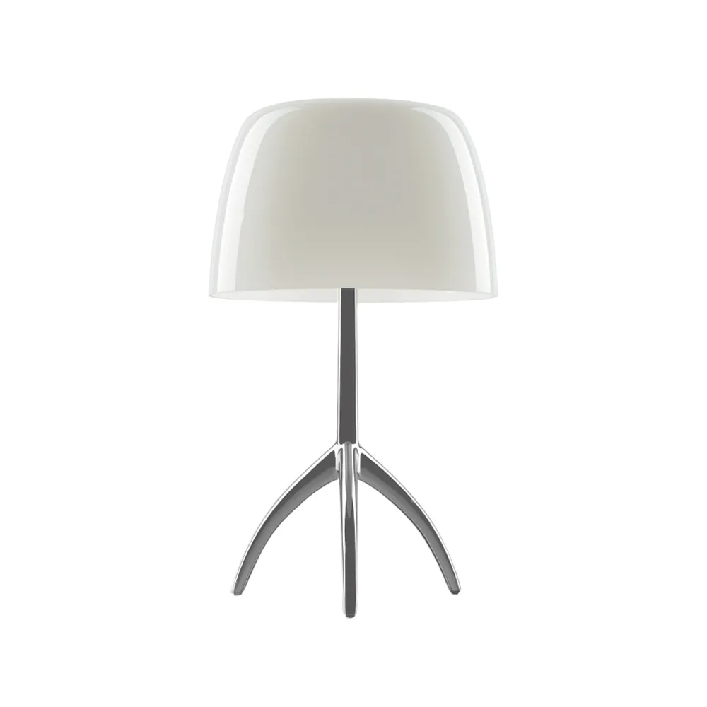 Lampada da tavolo Lumiere Grande Dimbar, bianco caldo, alluminio Foscarini