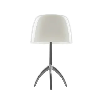 Lampada da tavolo Lumiere Grande Dimbar - bianco caldo, alluminio - Foscarini