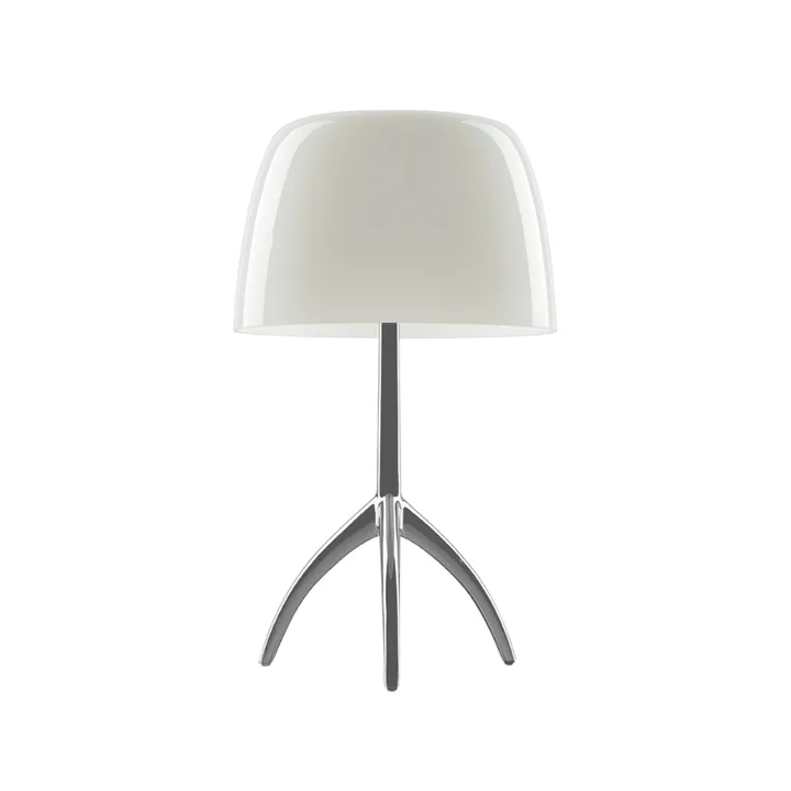Lampada da tavolo Lumiere Grande Dimbar - bianco caldo, alluminio - Foscarini