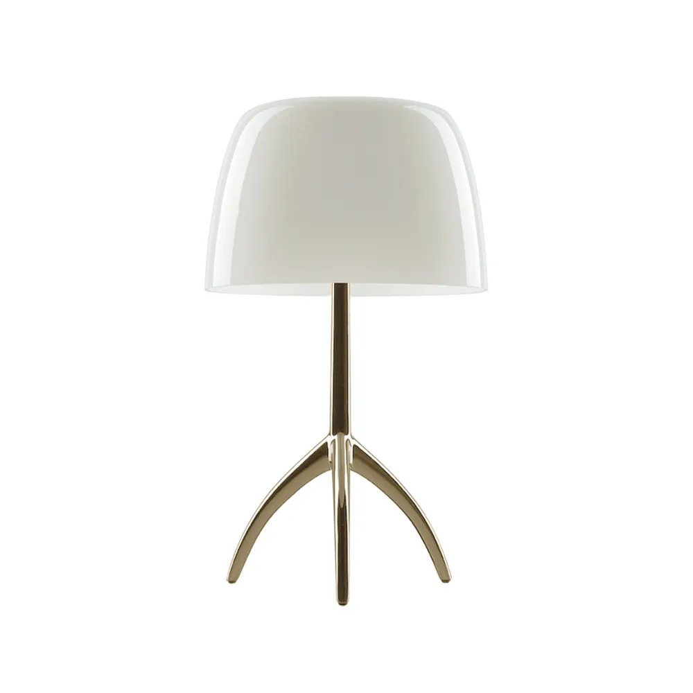 Lampada da tavolo Lumiere Grande Dimbar, bianco caldo, champagne Foscarini