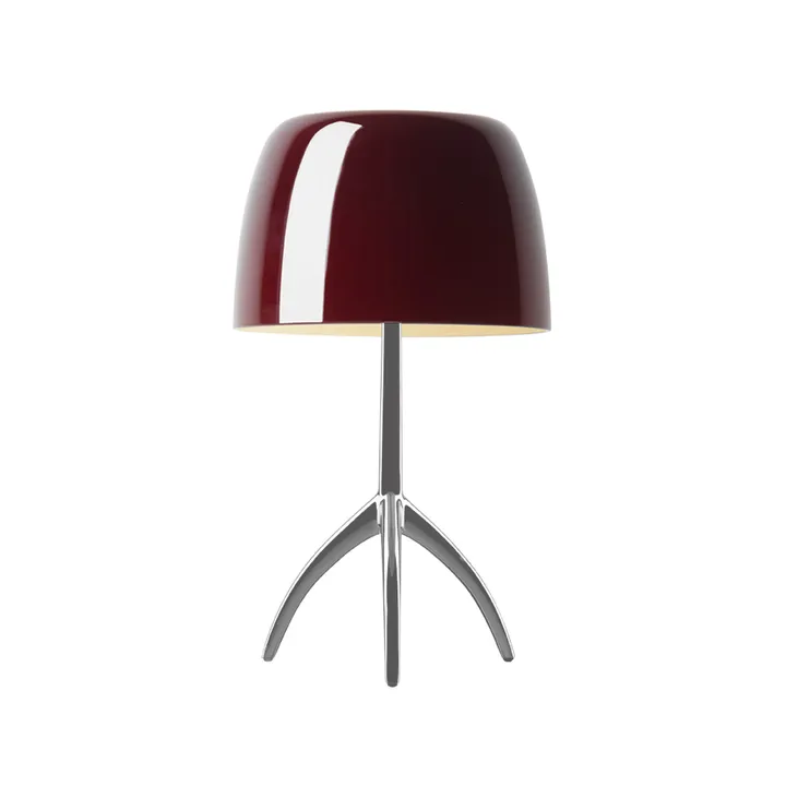 Lampada da tavolo Lumiere Grande Dimbar - rosso ciliegia, alluminio - Foscarini