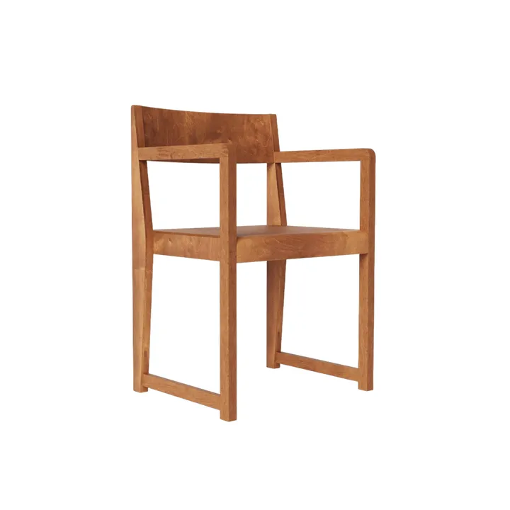 Armrest Chair 01 karmstol - Betulla marrone scuro - FRAMA