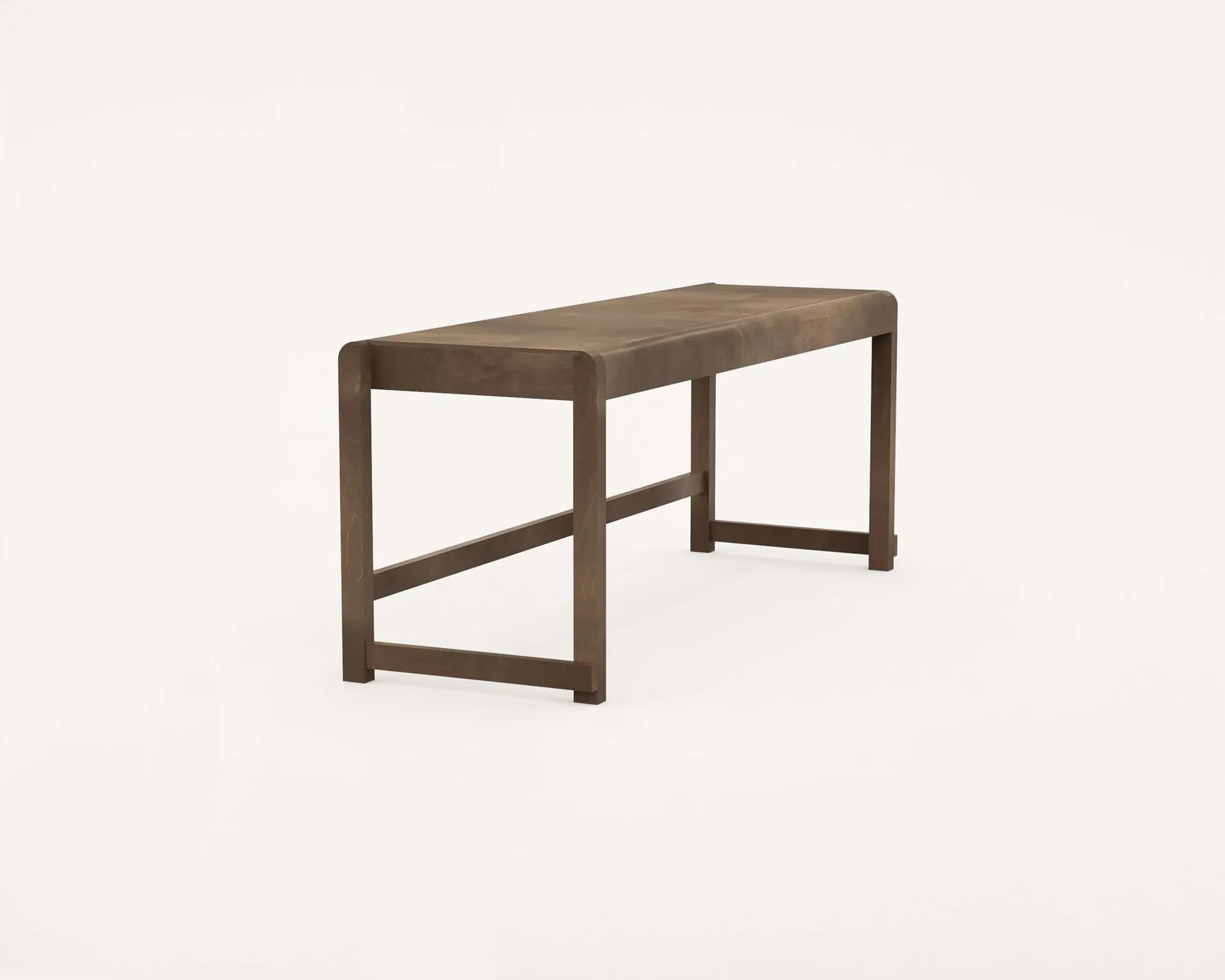 Bench 01 panca, Betulla marrone scuro, 114,6x37x46 cm FRAMA