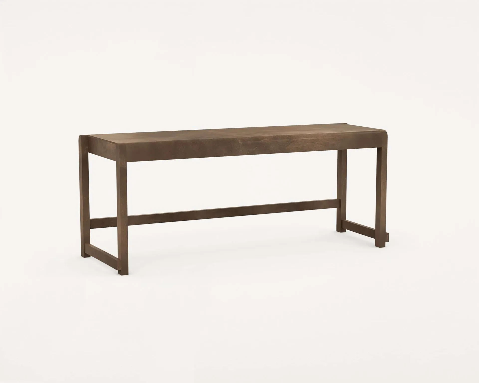 Bench 01 panca, Betulla marrone scuro, 114,6x37x46 cm FRAMA