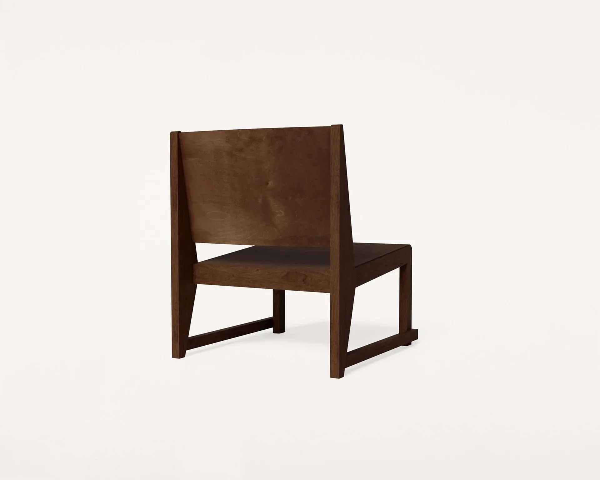 Easy Chair 01 poltrona lounge, Betulla marrone scuro FRAMA