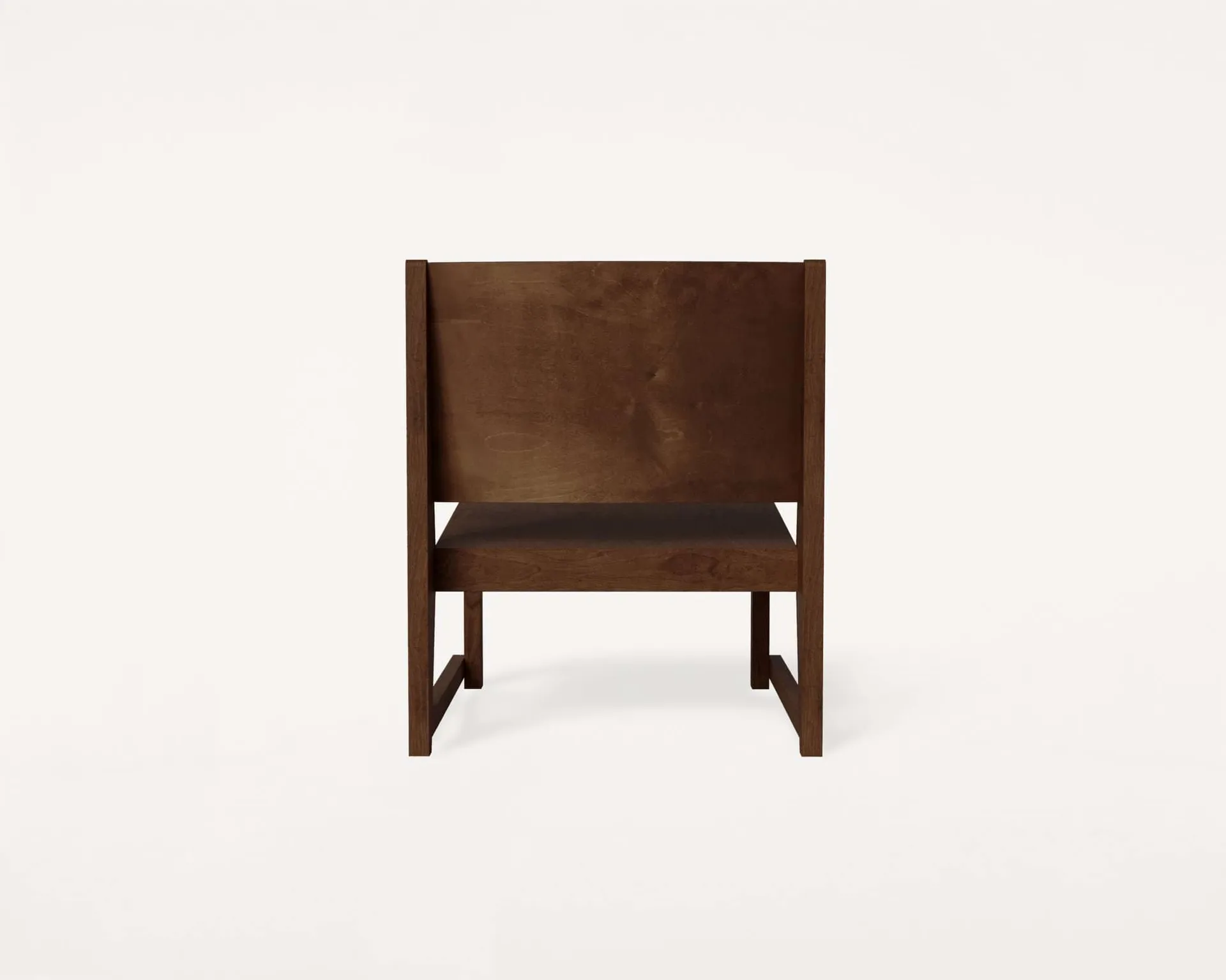 Easy Chair 01 poltrona lounge, Betulla marrone scuro FRAMA