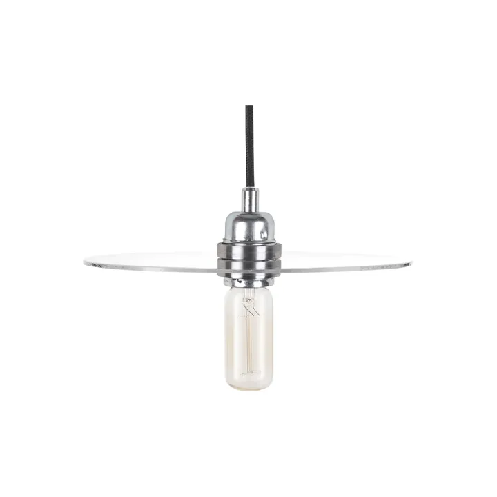 Lampada a sospensione Circle Shade - Vetro trasparente-acciaio, Ø25 cm - FRAMA