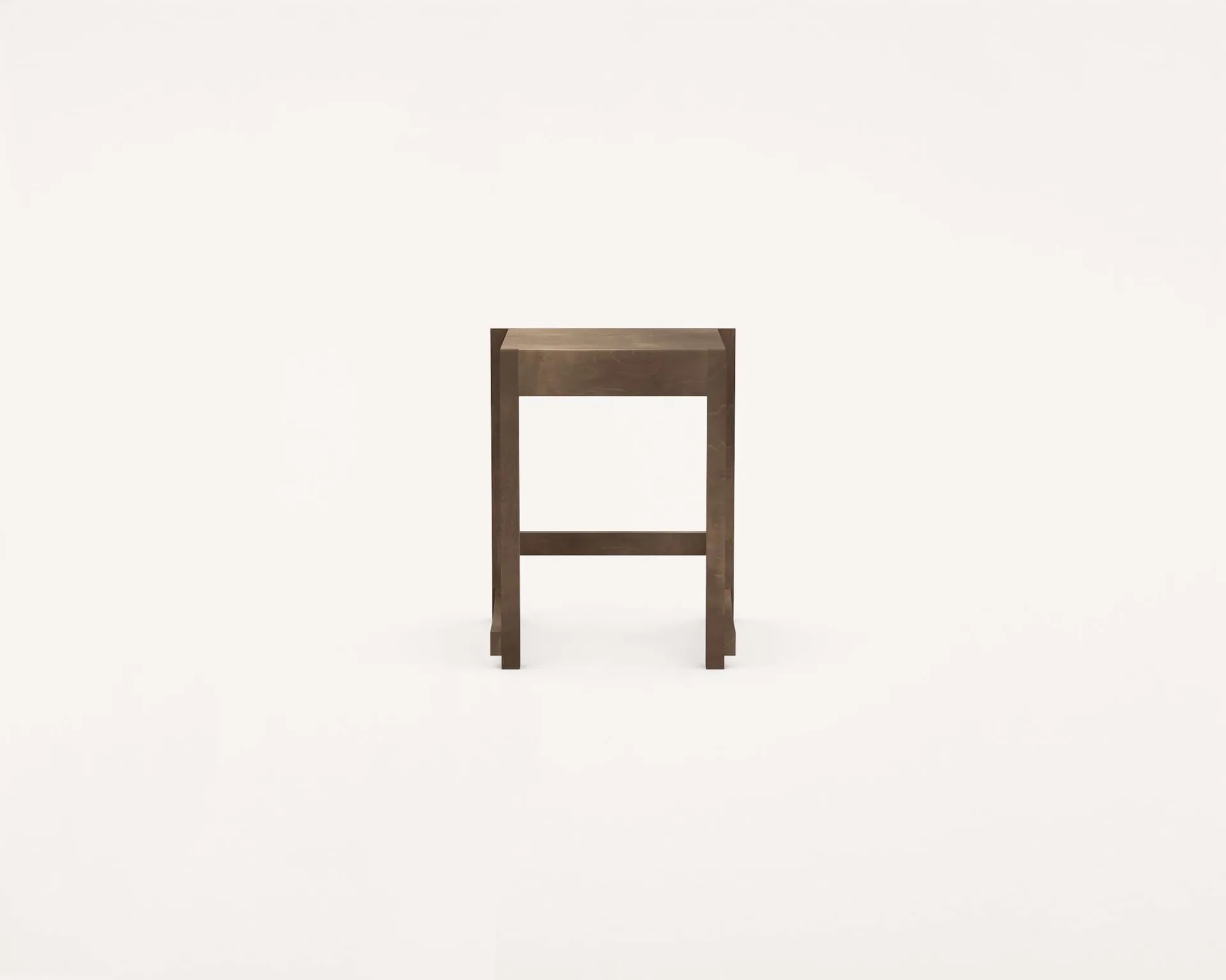 Low Stool 01 sgabello, Betulla marrone scuro FRAMA