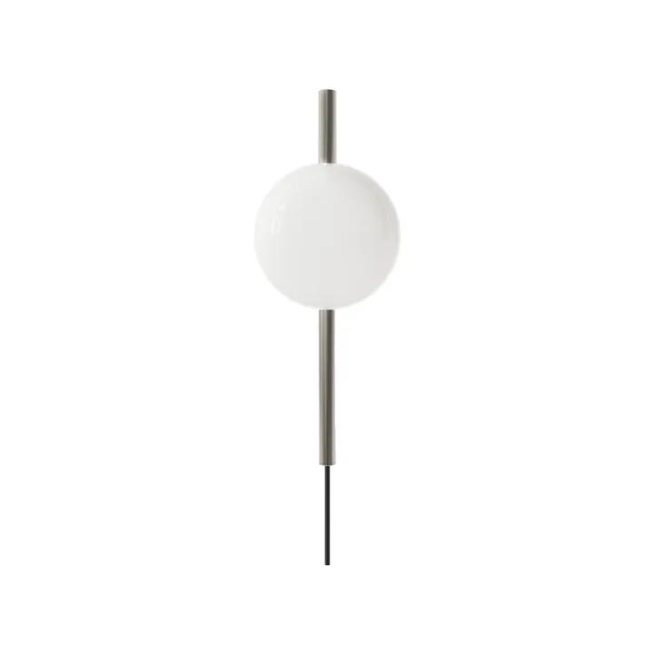 Ovoid Single vägglampa - Acciaio inossidabile-vetro opalino - FRAMA