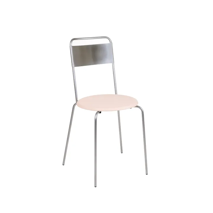 Petit Rond stol - Acciaio inossidabile-pelle Natural - FRAMA