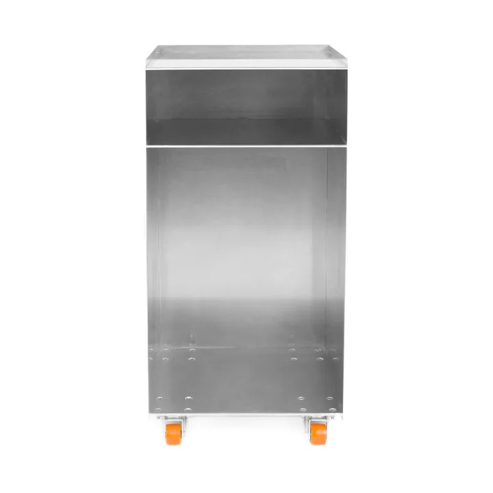 Rivet Cart avlastningsbord med hjul - Alluminio, 32,8x33,8x65 cm - FRAMA