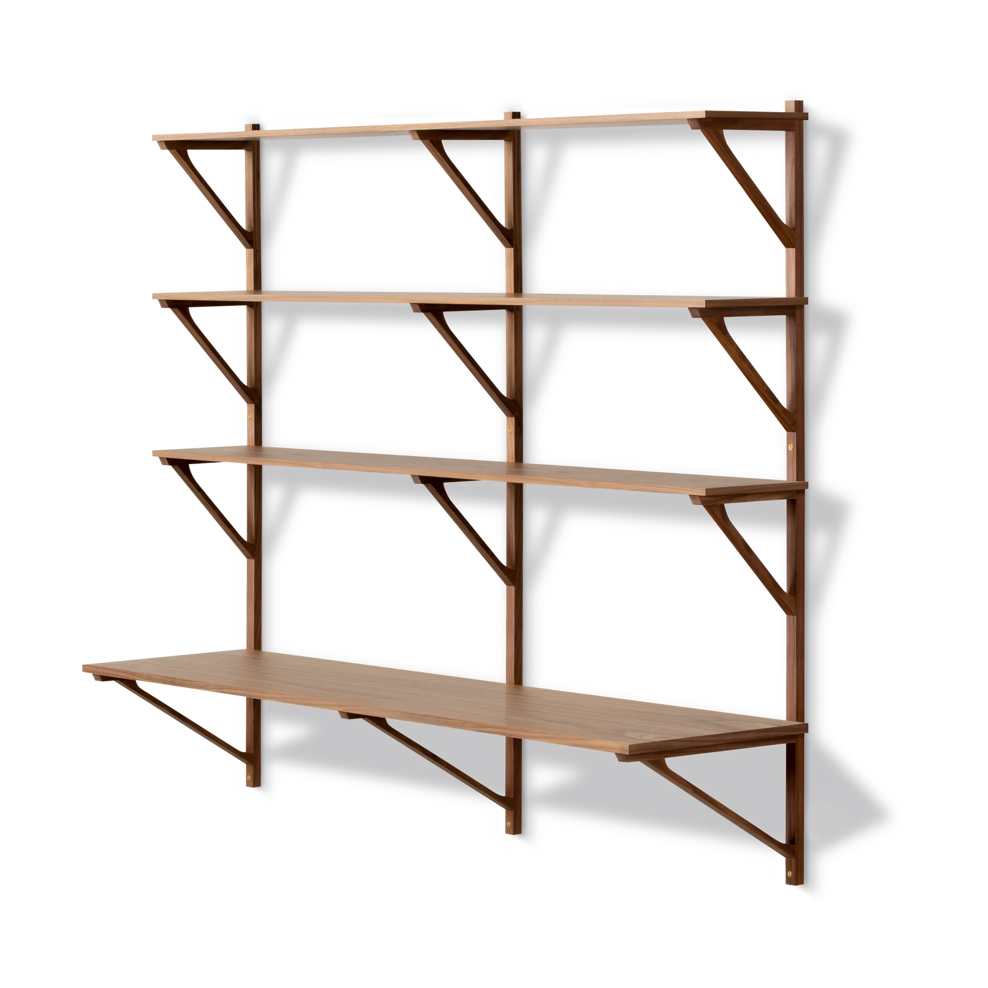Mensola con scrivania 149x134 cm BM29 , Noce laccato Fredericia Furniture