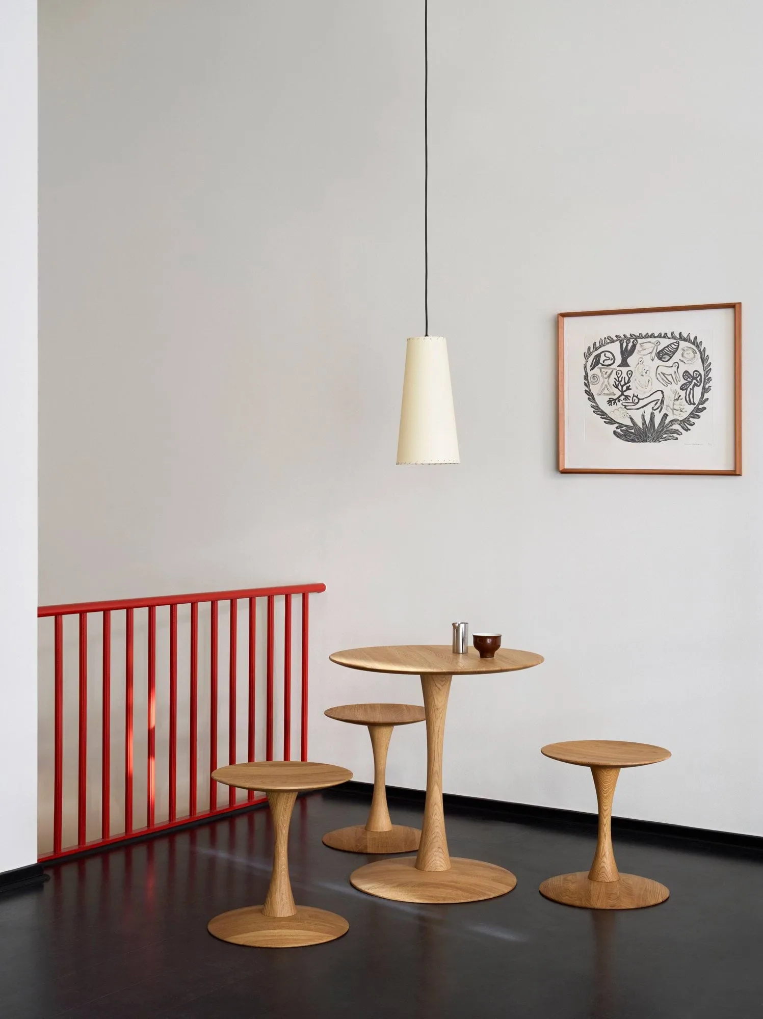 ND107 Trisse tavolo da pranzo, Rovere oliato, Ø75x73 cm Fredericia Furniture