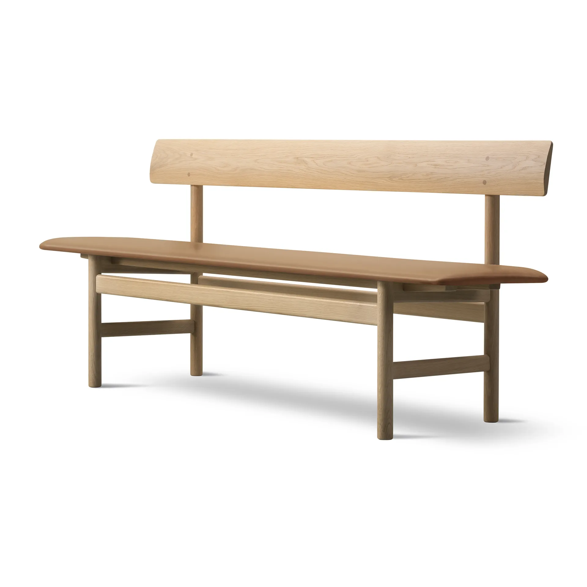 Panca Mogensen 3171, Pelle Omni 307 su legno di quercia trattato a sapone Fredericia Furniture