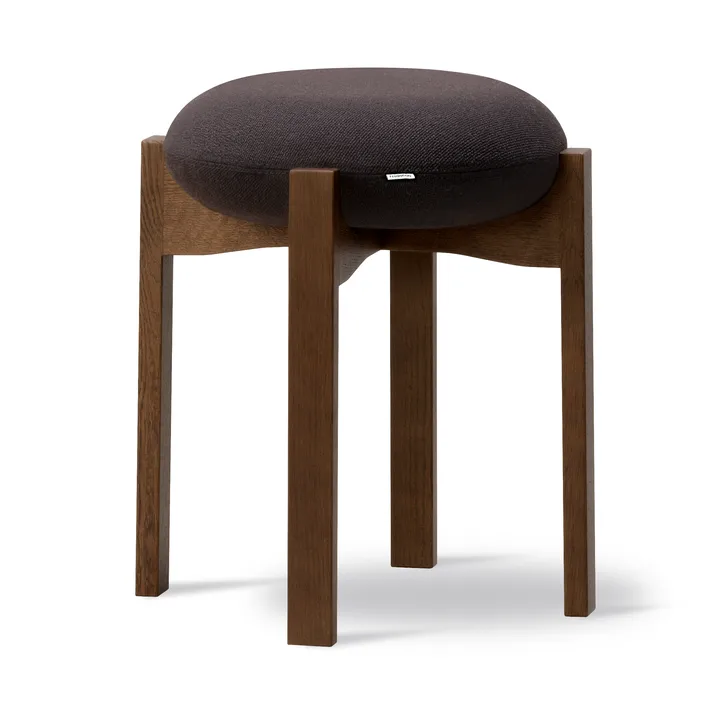 Pioneer sgabello rotondo basso - Vidar 386-rovere tinto fumo laccato - Fredericia Furniture