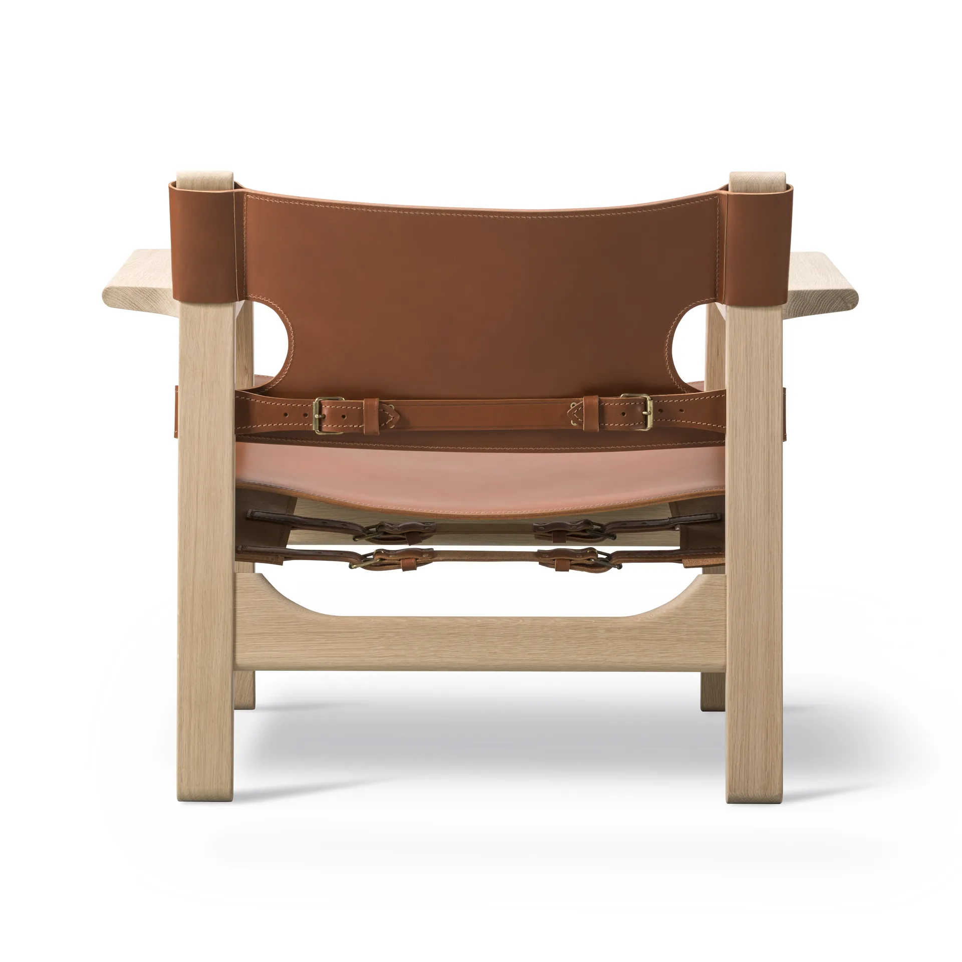 Poltrona Den spanske stol , Pelle cognac-rovere chiaro oliato Fredericia Furniture
