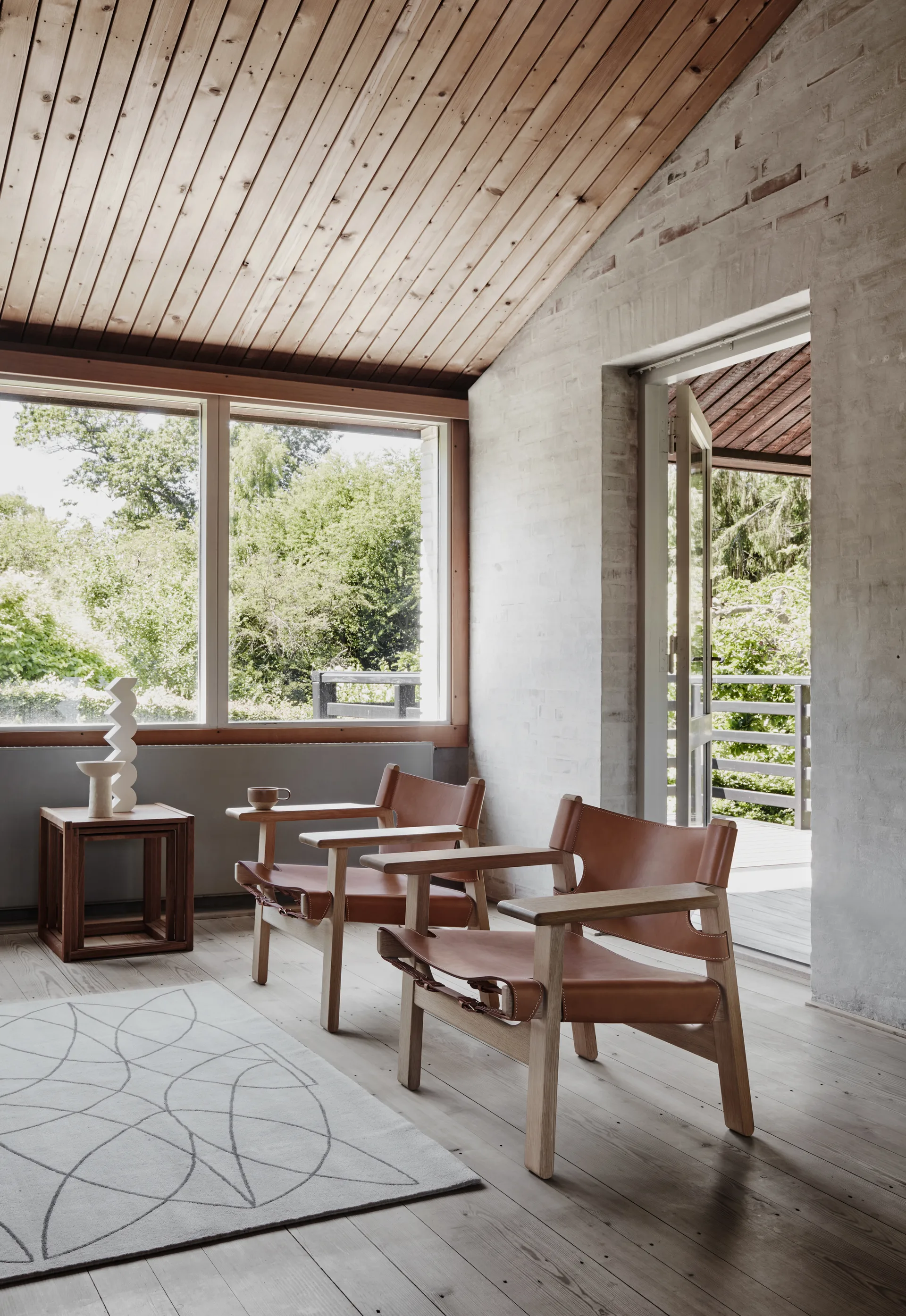 Poltrona Den spanske stol , Pelle cognac-rovere chiaro oliato Fredericia Furniture